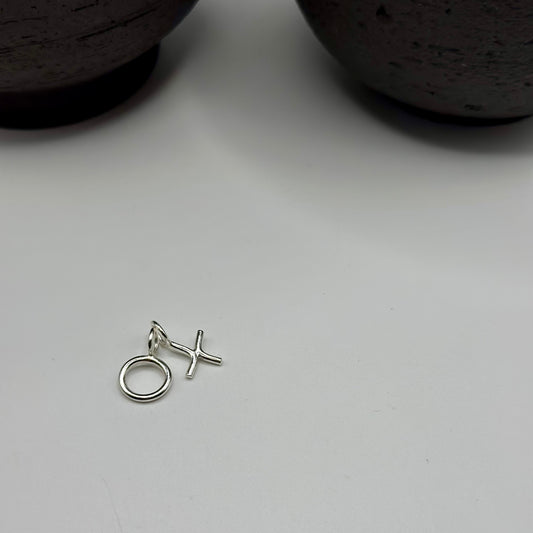 HUGS + KISSES Hoop Charms ★