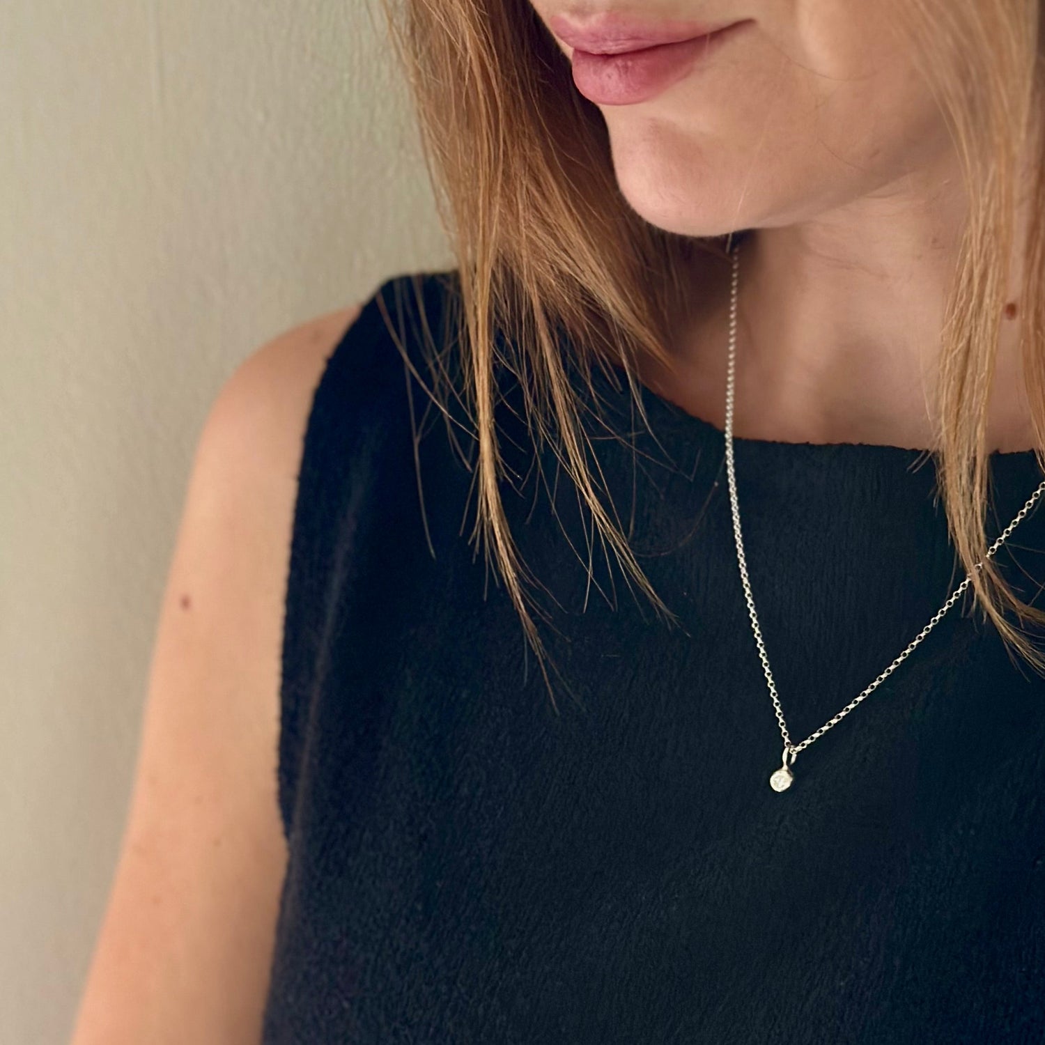 SILVER ORGANIC CHARM NECKLACE