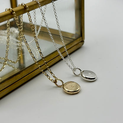 INITIAL ORB Silver Necklace ★