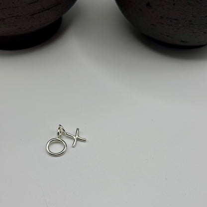 HUGS + KISSES Hoop Charms ★