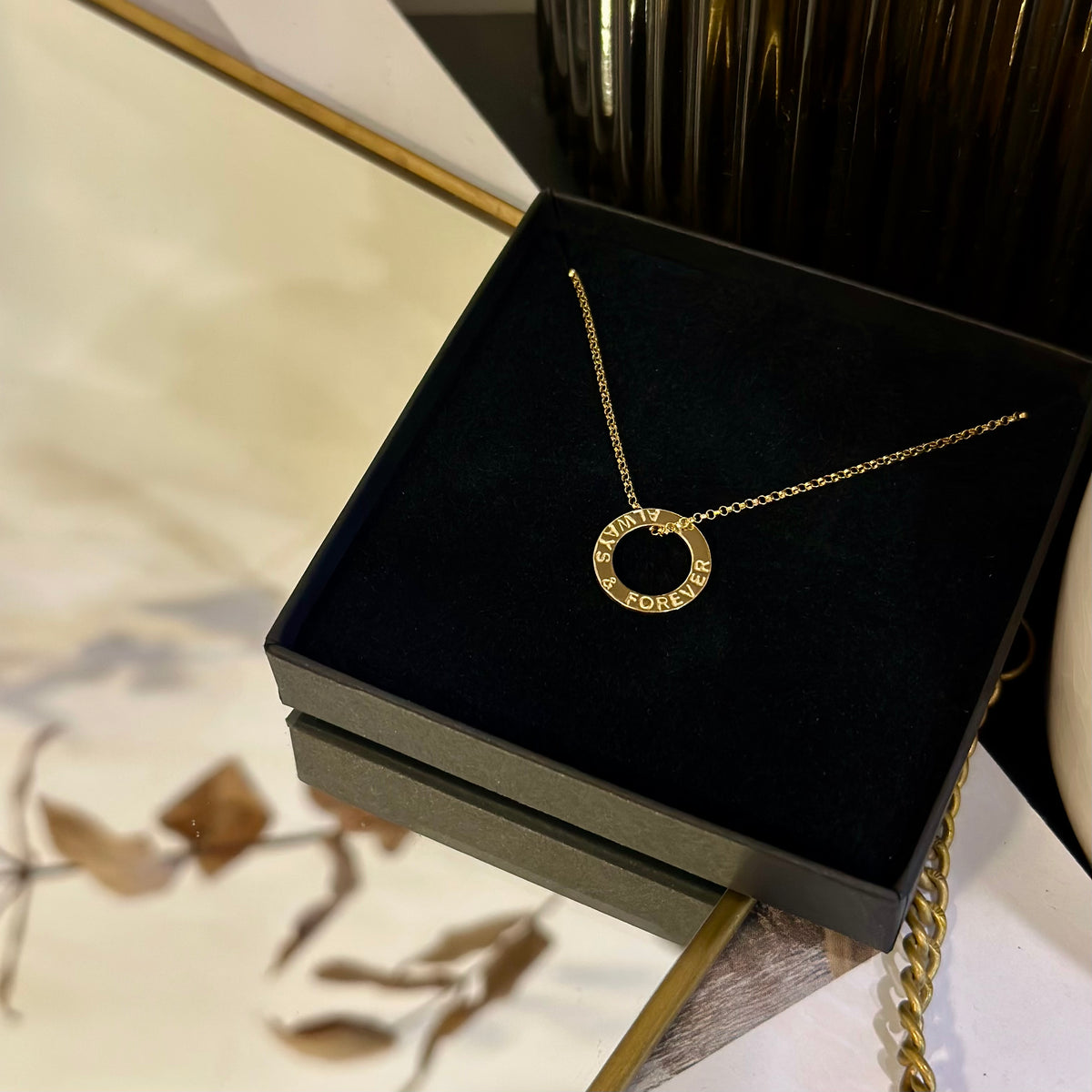 EMPOWER Gold Circle Necklace