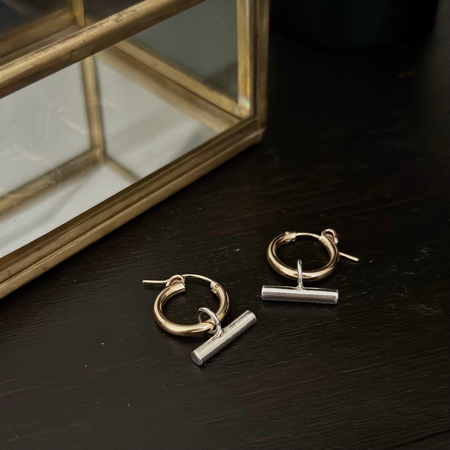 STRENGTH T-Bar Hoop Charm ★