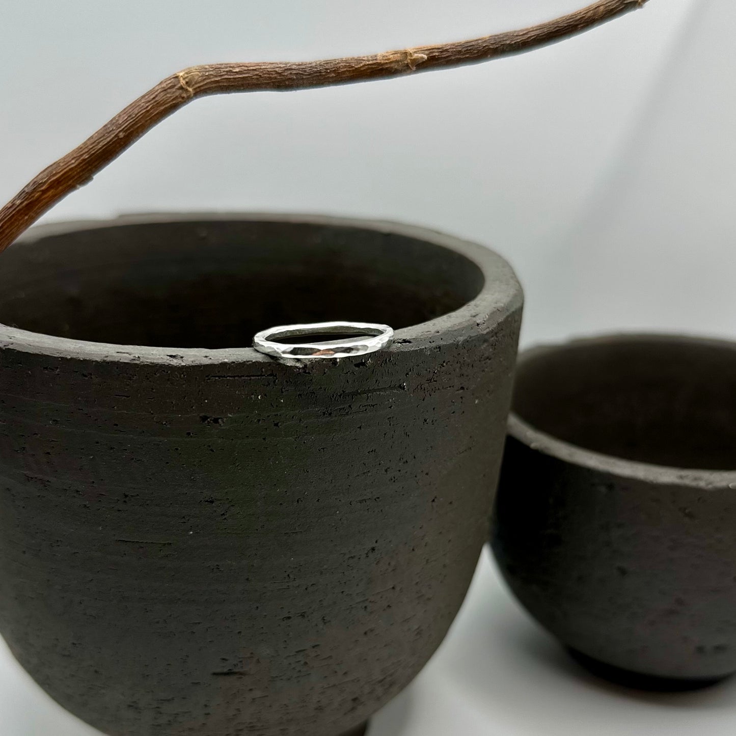 HAMMERED MINI POWER Stacking Ring ★