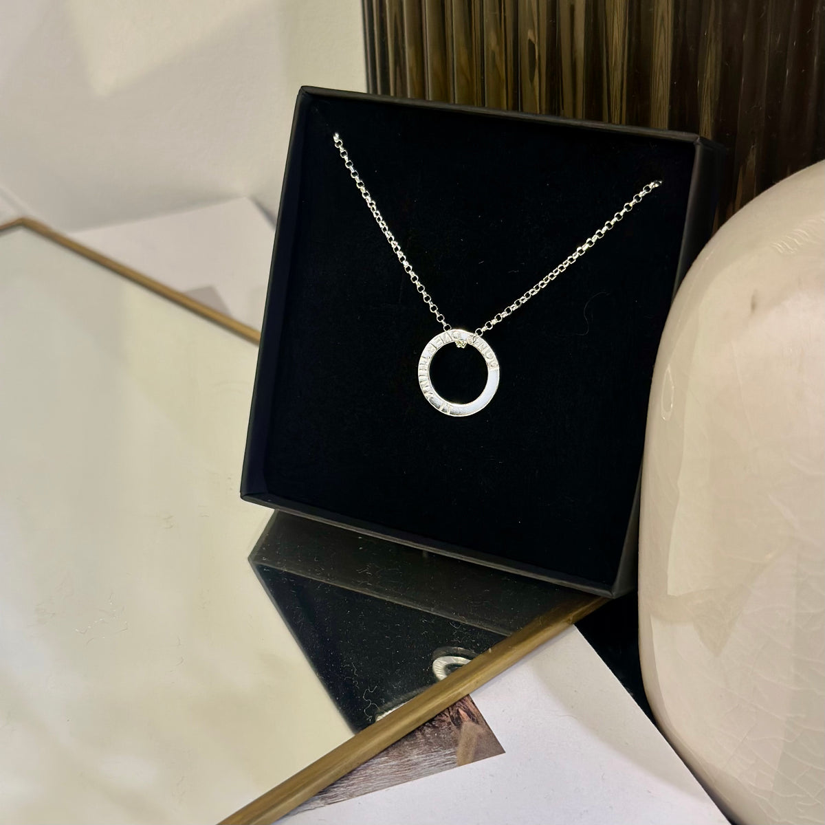 EMPOWER Silver Circle Necklace