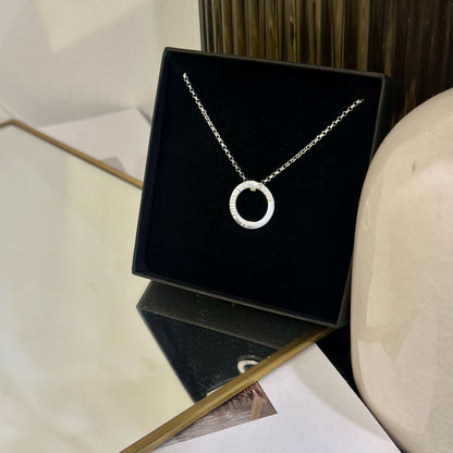 EMPOWER Silver Circle Necklace