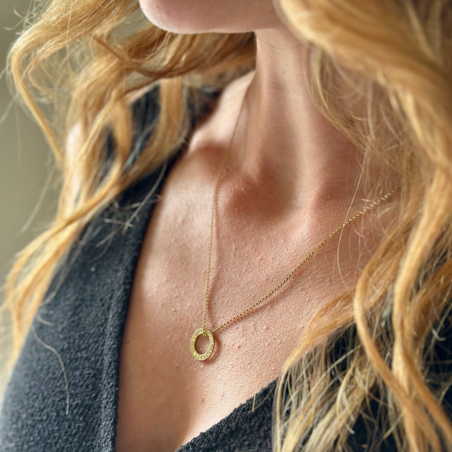 EMPOWER Gold Circle Necklace