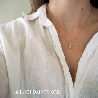 DAINTY ORB Gold Necklace ★