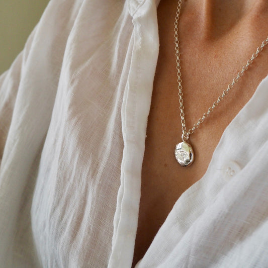 SILVER ANXIETY NECKLACE