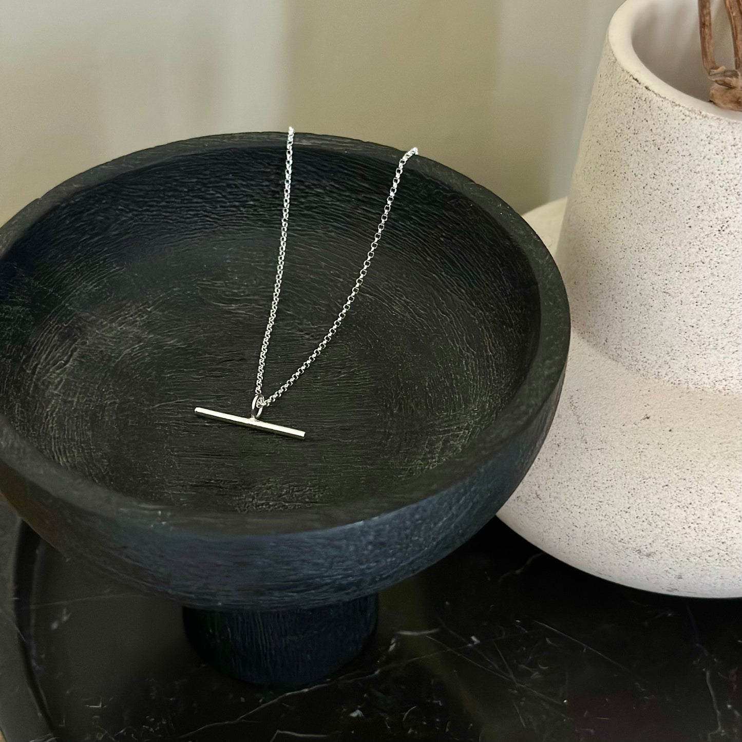 DAINTY STRENGTH T BAR NECKLACE