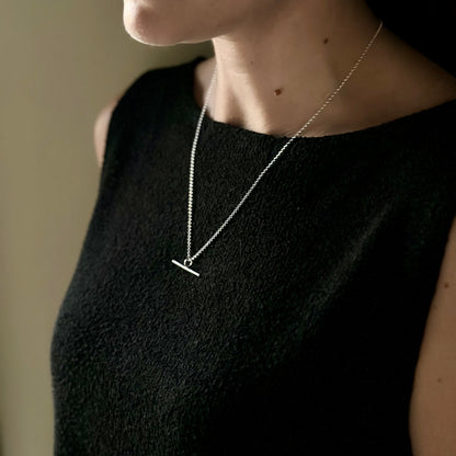 DAINTY STRENGTH T BAR NECKLACE
