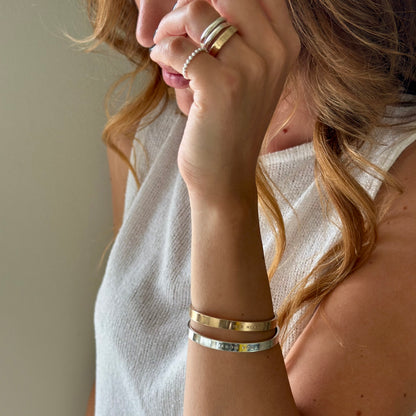 MAXI STORY Silver Cuff Bangle