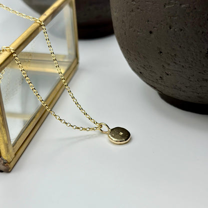 INITIAL ORB Gold Necklace ★