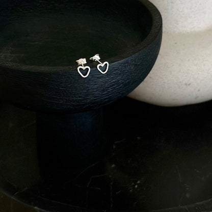 LITTLE LOVE HEART STUD EARRINGS