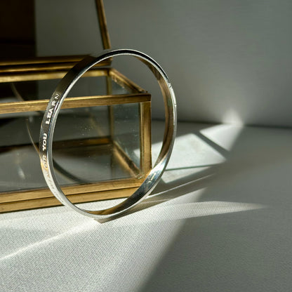 Personalised Silver Bangle