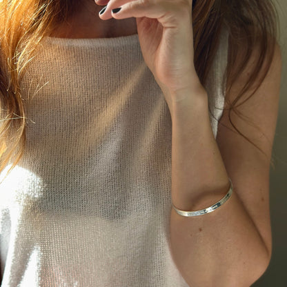 Personalised Silver Bangle
