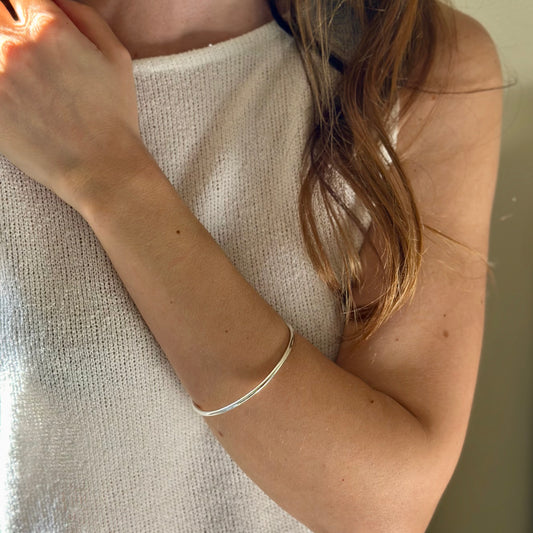 Solid Silver Stacking Bangle