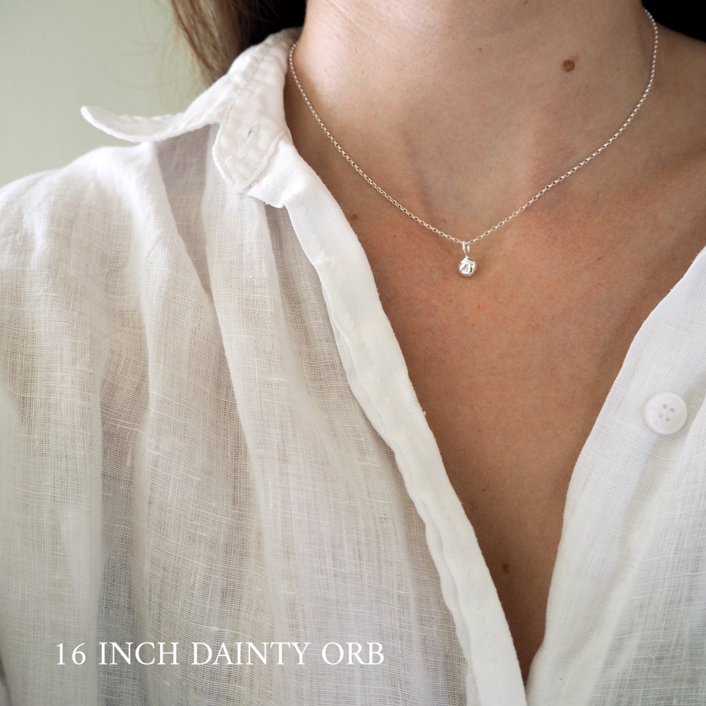 DAINTY ORB Silver Necklace ★