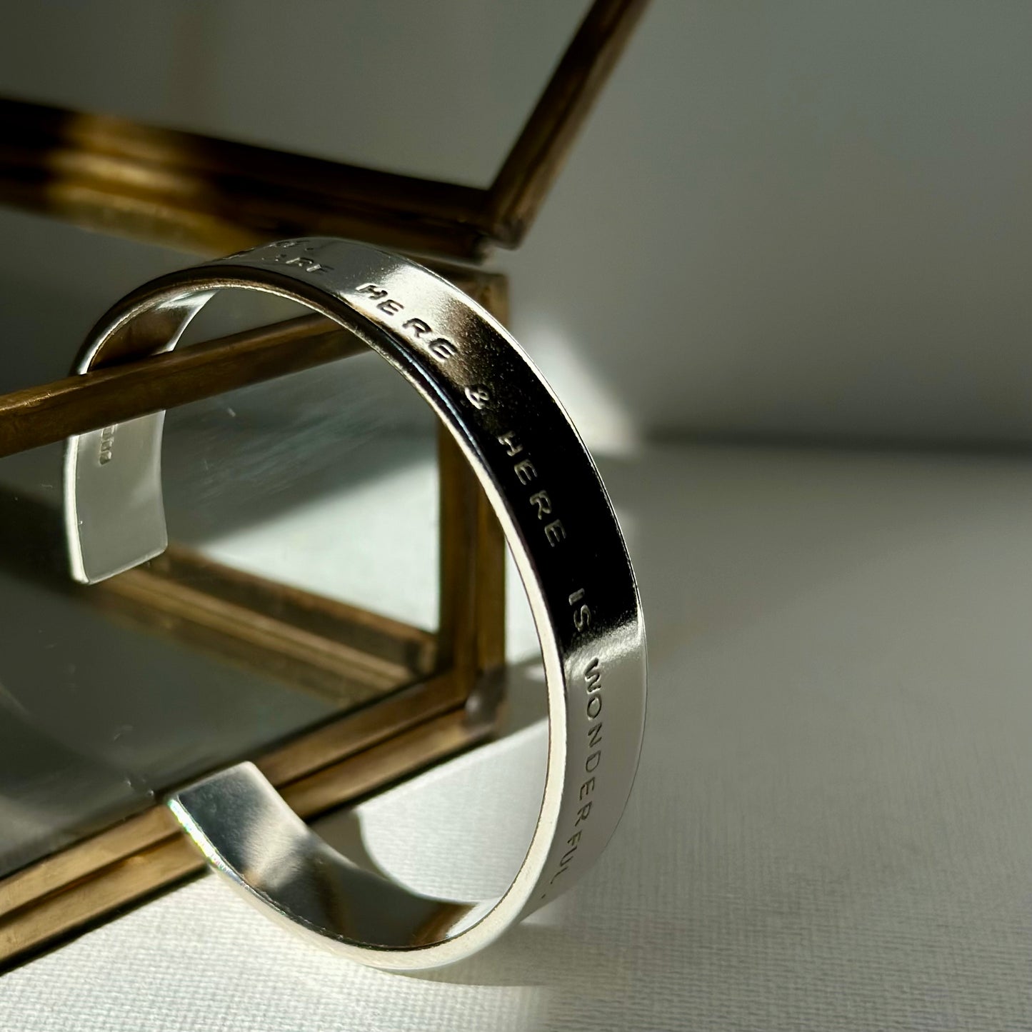 Chunky Personalised Silver Bangle