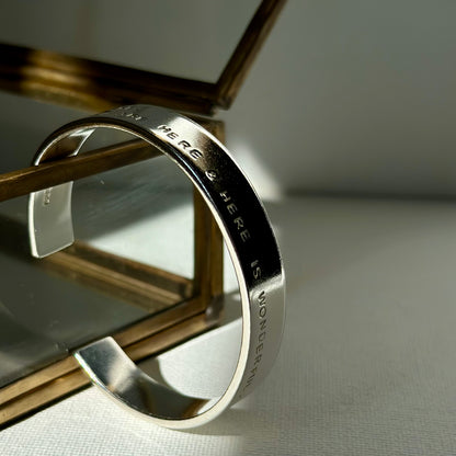 Chunky Personalised Silver Bangle